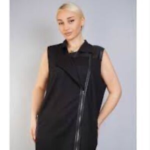 Atmosphere Full Front and Sise Pocket Zipper Long Vest.‎ Size 6(914)